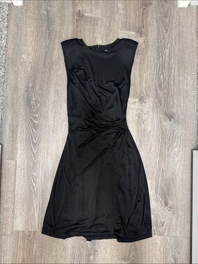 Express Black Sleeveless Twist-Waist Mini Dress